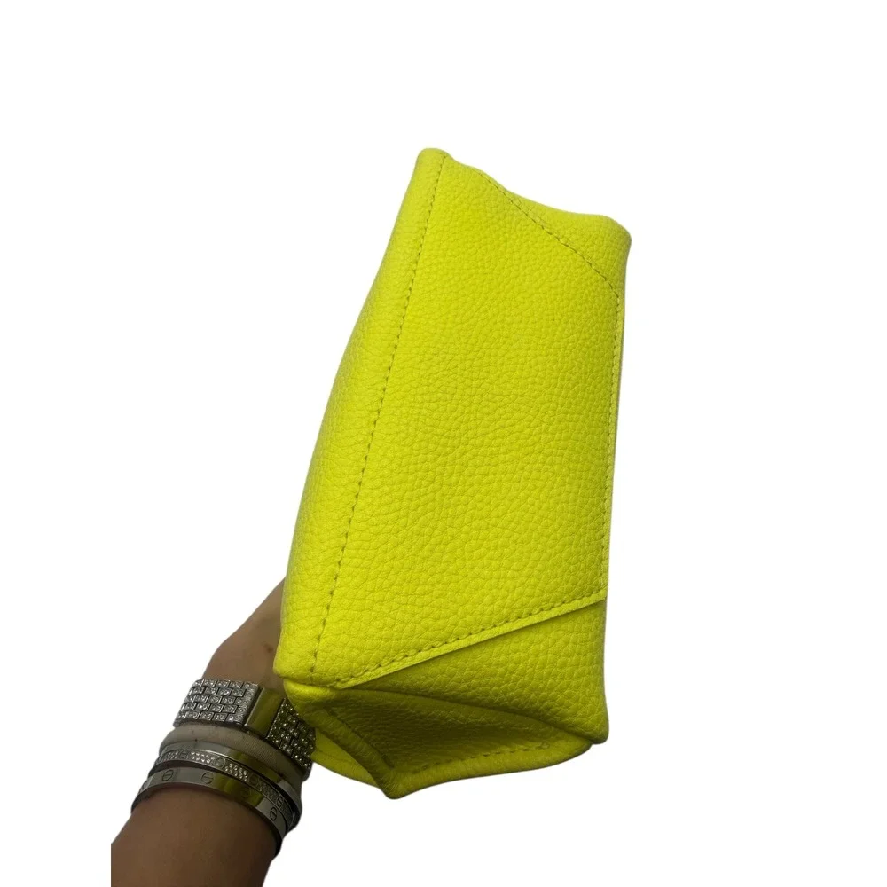 Ampersand As‎ Apostrophe Neon Yellow Micro Tote Leather NWT - Picture 6 of 7